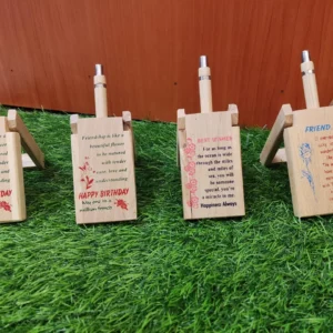 wooden pen stand